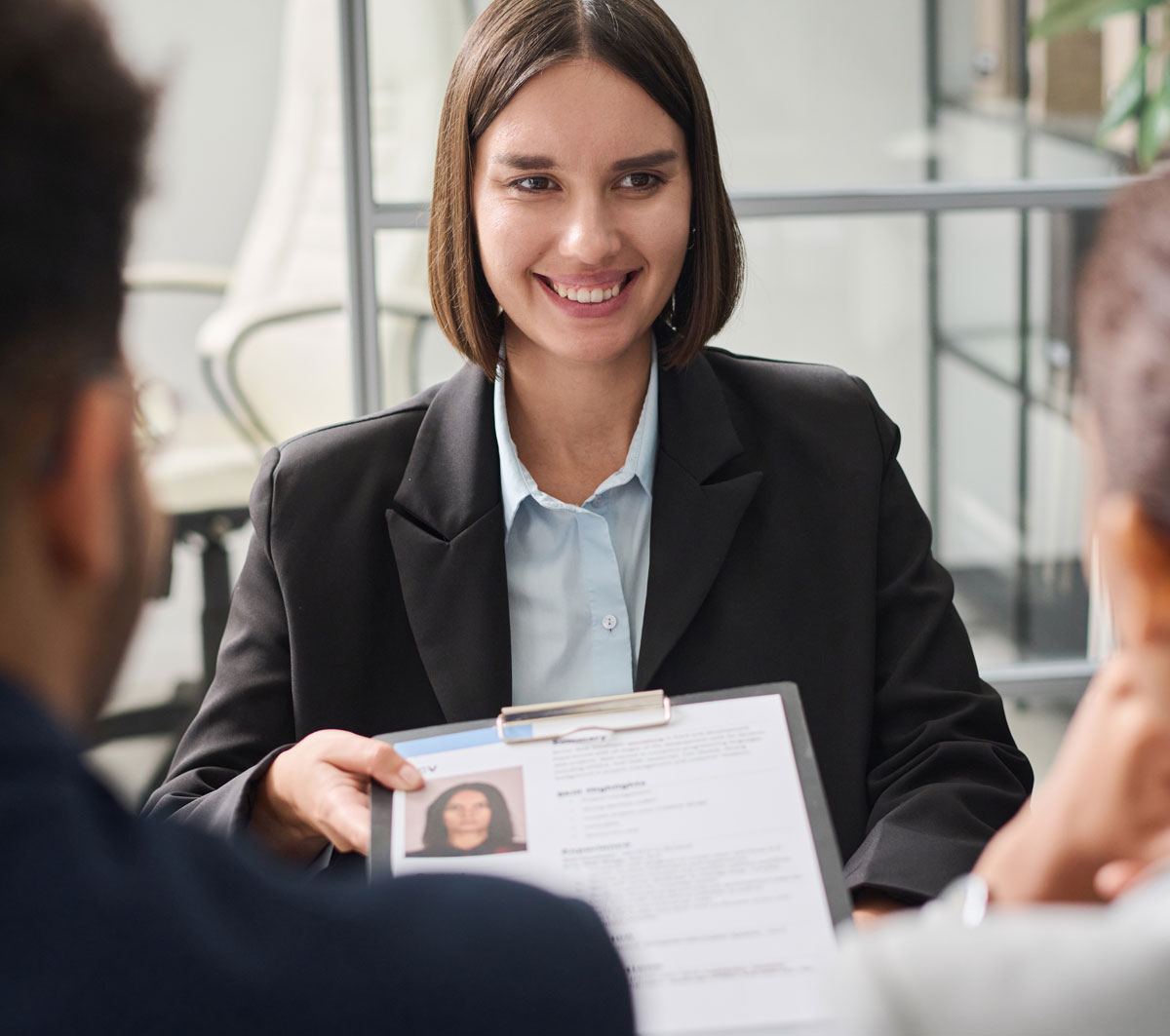 Showing CV in a job interview